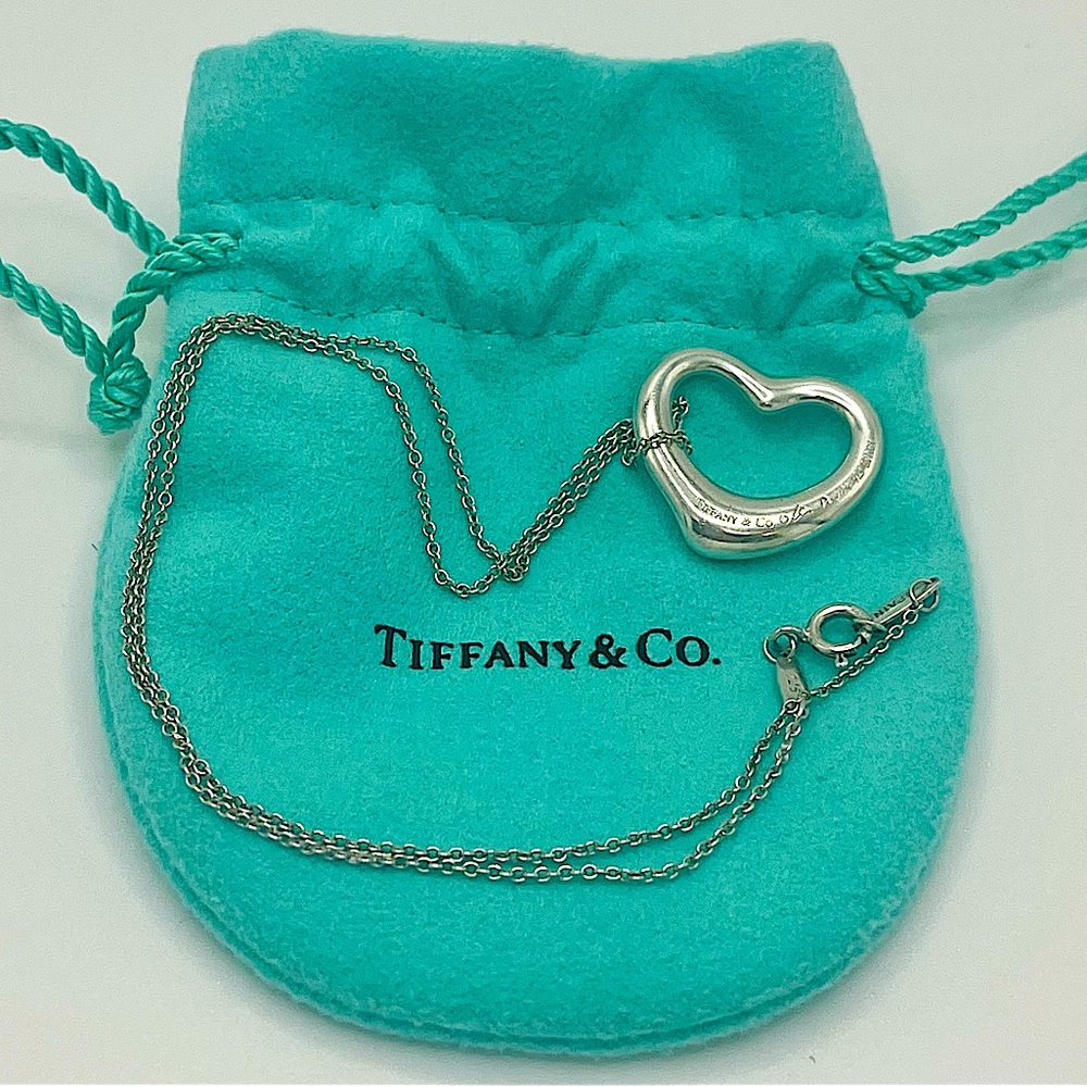 🎉Tiffany&Co. Elsa Peretti® Open Heart Pendant (27mm) Necklace 💎🎉